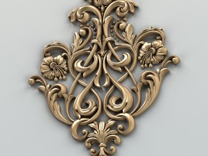carved decor central 002 3D 模型