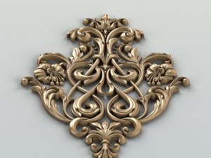 carved decor central 002 3D 模型