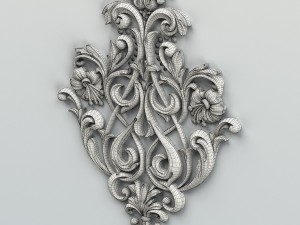 carved decor central 002 3D 模型