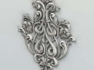 carved decor central 002 3D Model