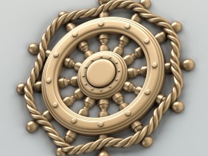 carved decor central 003 Model 3D