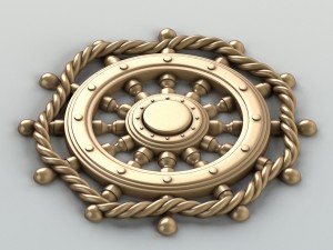 carved decor central 003 Model 3D