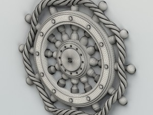 carved decor central 003 Model 3D