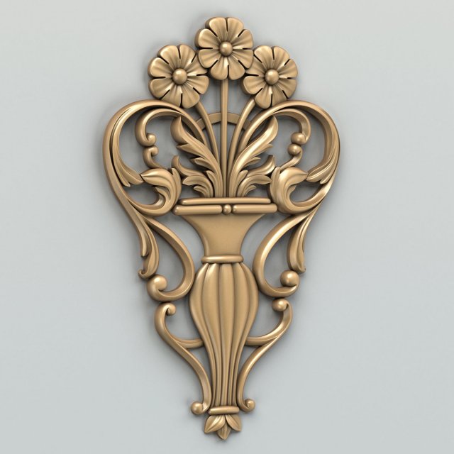 carved decor central 005 3D Модель .c4d .max .obj .3ds .fbx .stl .blend 