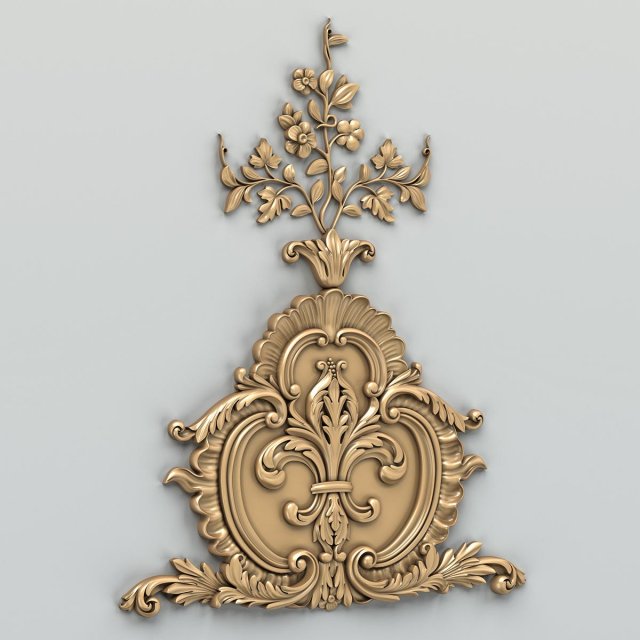 carved decor central 006 3D Model .c4d .max .obj .3ds .fbx .stl .blend 