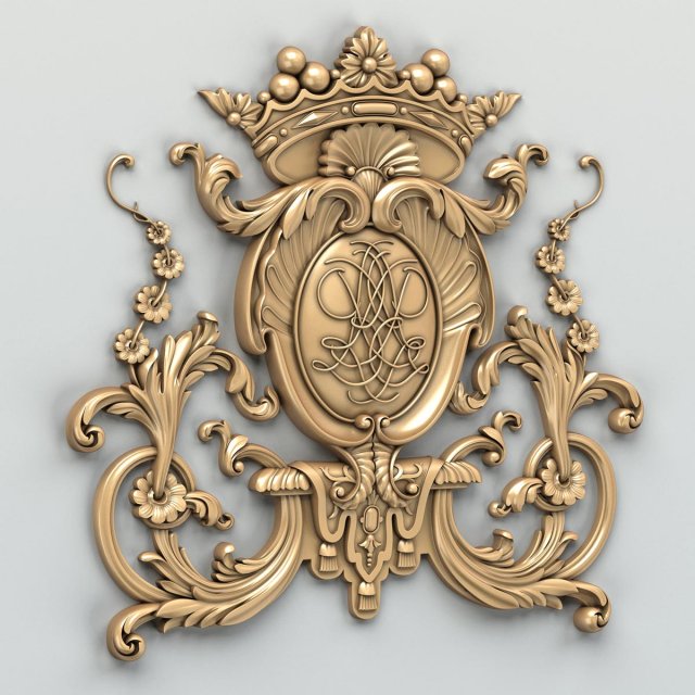 carved decor central 007 3D Model .c4d .max .obj .3ds .fbx .stl .blend 