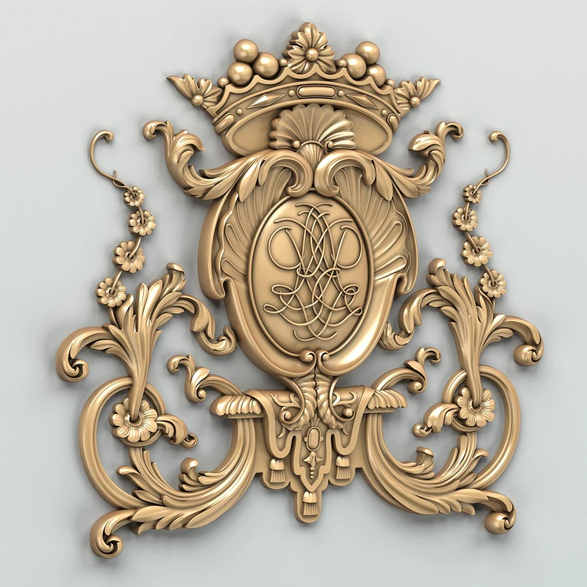 carved decor central 007 3D Model .c4d .max .obj .3ds .fbx .stl .blend