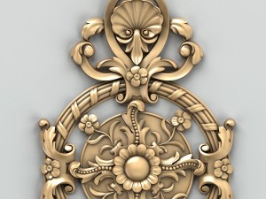 carved decor central 008 Modelo 3D