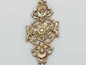 carved decor central 008 Modelo 3D