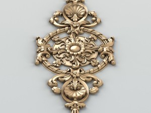carved decor central 008 Modelo 3D