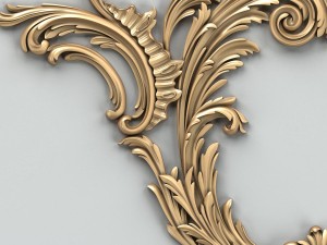carved decor central 010 Modelo 3D