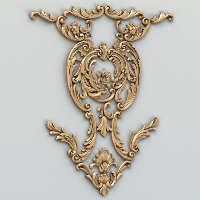 carved decor central 011 3D Модель .c4d .max .obj .3ds .fbx .stl .blend 