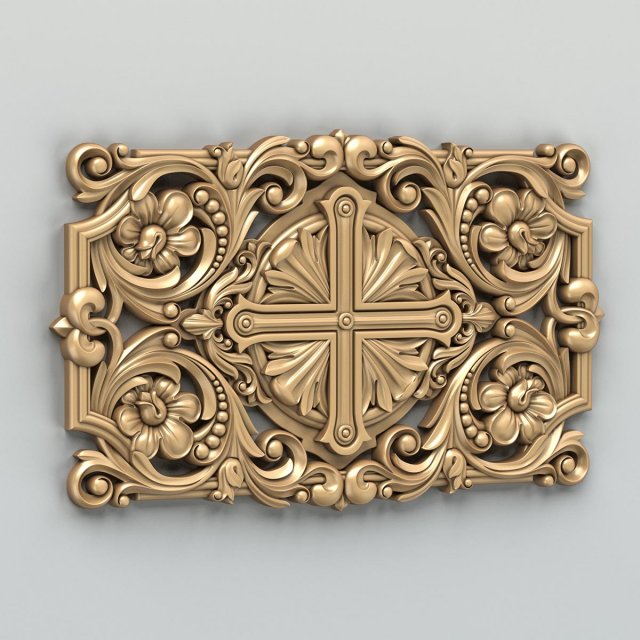 carved decor central 012 3D Model .c4d .max .obj .3ds .fbx .stl .blend 