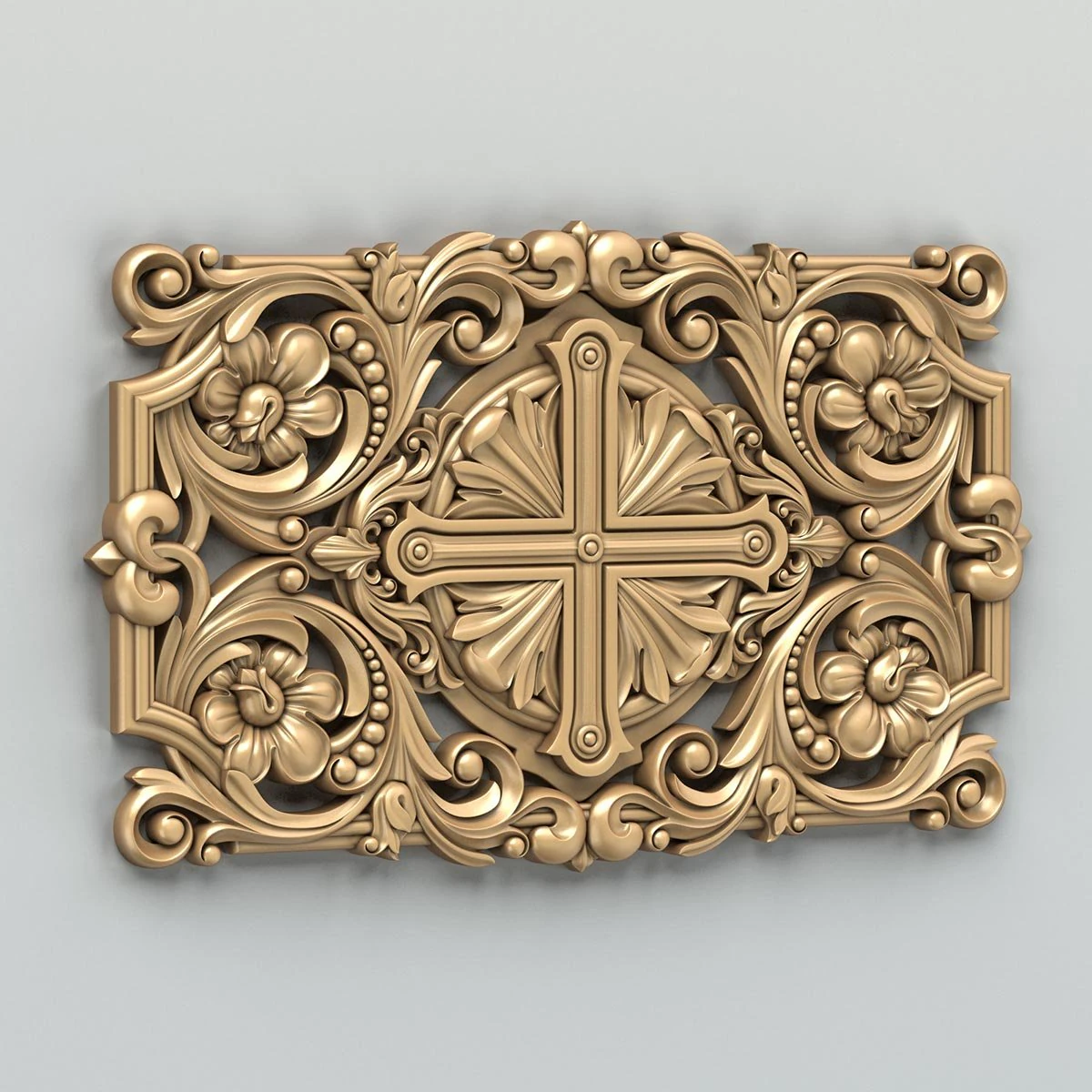 carved decor central 012 3D Model .c4d .max .obj .3ds .fbx .stl .blend 