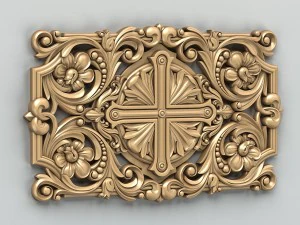 d&eacute;cor sculpt&eacute; central 012 Modèle 3D