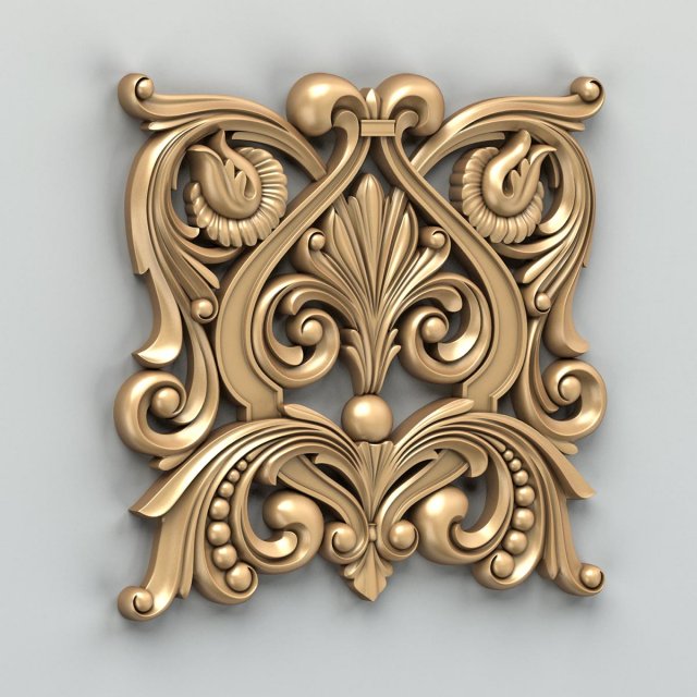 carved decor central 013 Modelo 3D .c4d .max .obj .3ds .fbx .stl .blend 
