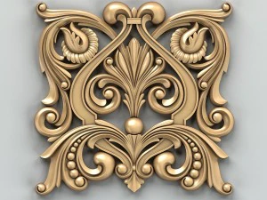 carved decor central 013 3D Model