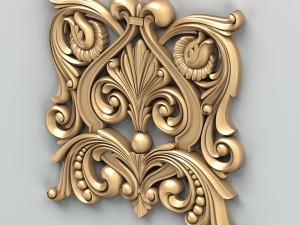 carved decor central 013 Modelo 3D