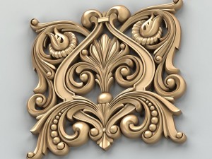 carved decor central 013 Modelo 3D