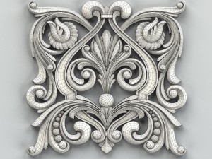 carved decor central 013 Modelo 3D