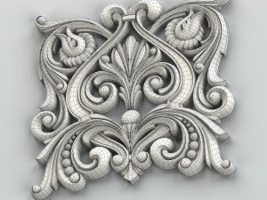 carved decor central 013 Modelo 3D