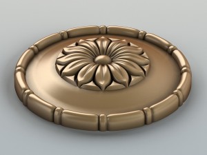 round rosette 001 3D Model
