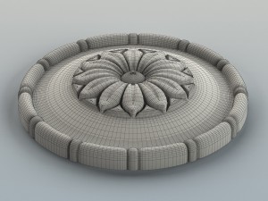 round rosette 001 3D Model