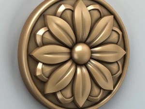 roseta redonda 002 Modelo 3D