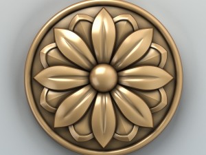round rosette 002 3D Model