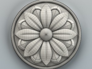round rosette 002 3D Model