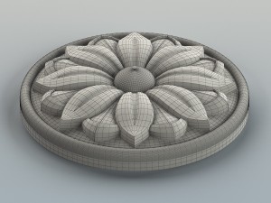 round rosette 002 3D Model