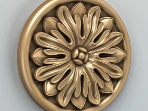 roseta redonda 004 Modelo 3D