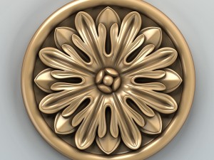round rosette 004 3D 모델