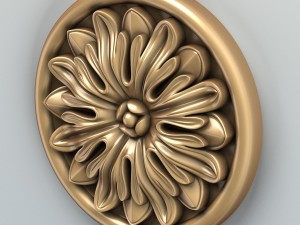 round rosette 004 3D 모델