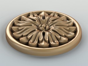 round rosette 004 3D 모델