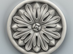 round rosette 004 3D 모델