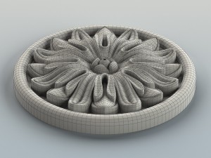 round rosette 004 3D 모델