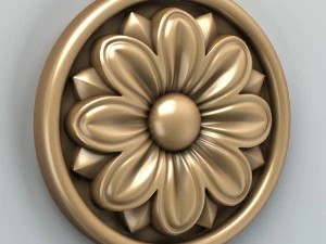 roseta redonda 005 Modelo 3D