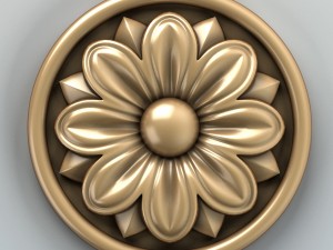 round rosette 005 3D Model