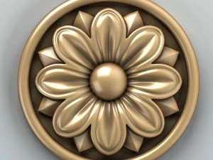 round rosette 005 3D Model