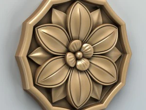 roseta redonda 006 Modelo 3D