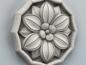 round rosette 006 3D Model