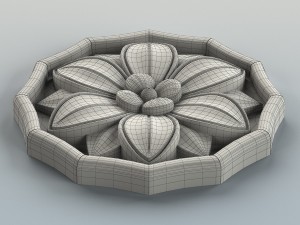 round rosette 006 3D Model