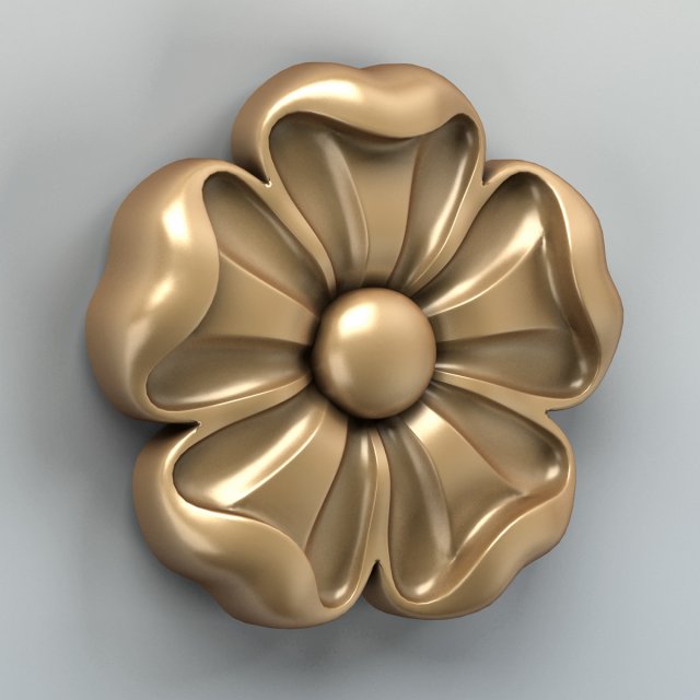round rosette 007 3D Модель .c4d .max .obj .3ds .fbx .stl .blend