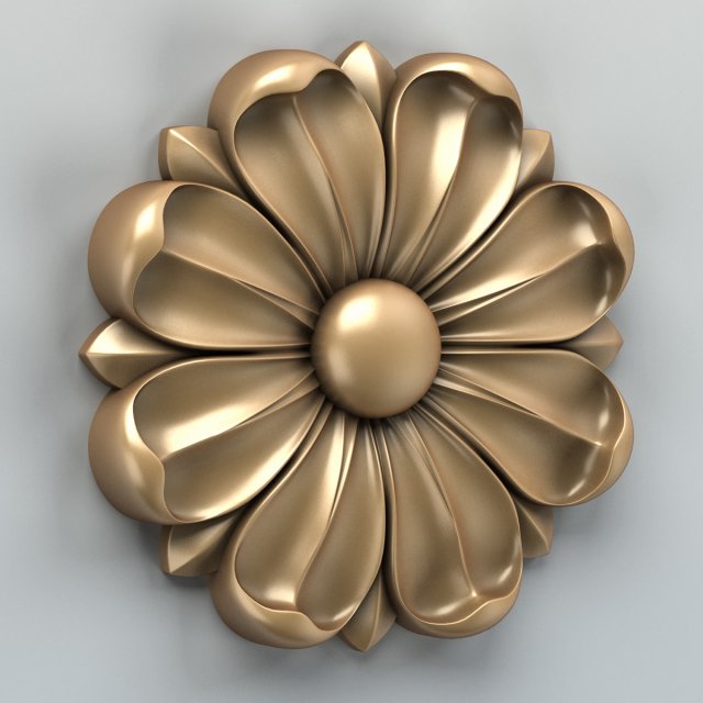 round rosette 008 3D Модель .c4d .max .obj .3ds .fbx .stl .blend 