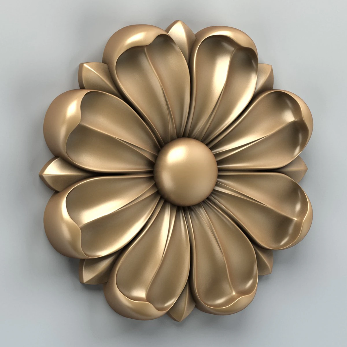 round rosette 008 3D Model .c4d .max .obj .3ds .fbx .stl .blend