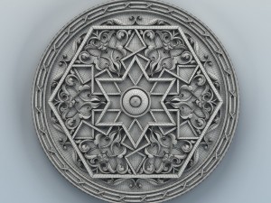 round rosette 009 3D 模型