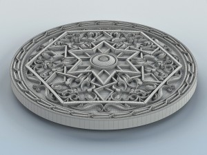 round rosette 009 3D 模型