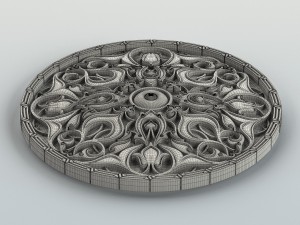 round rosette 010 Modelo 3D