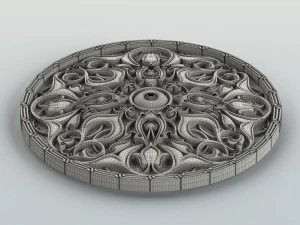 round rosette 010 3D Model